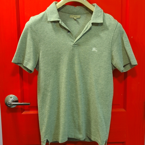 Burberry Other - Blueberry London Check Logo Men Polos Shirt/Gray